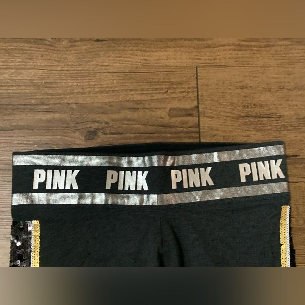 PINK VS STRIPE BLING DOG SHIRT / YOGA LEGGINGS OUTFIT SET L - Picture 6 of 12